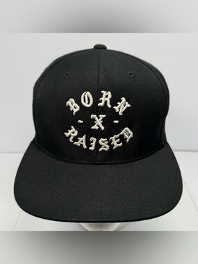 Starter Born X Raised Snapback Hat Black Wool Blend LA Streetwear Retro Vtg Look